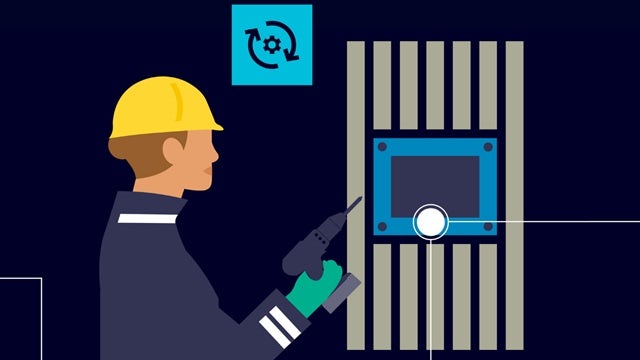 Graphic of a man in a hardhat holding a drill