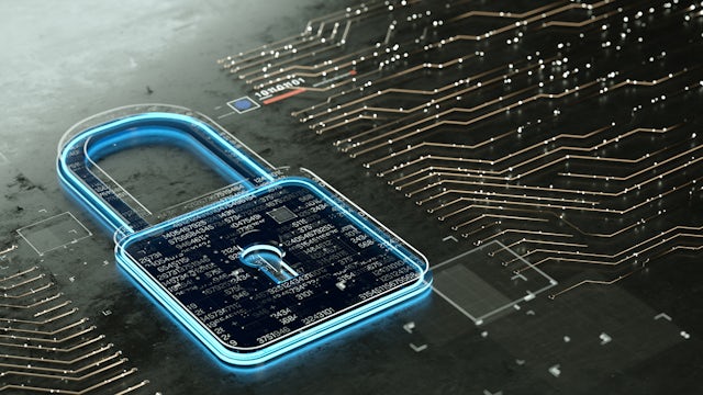 Lock with code overlayed on top graphic