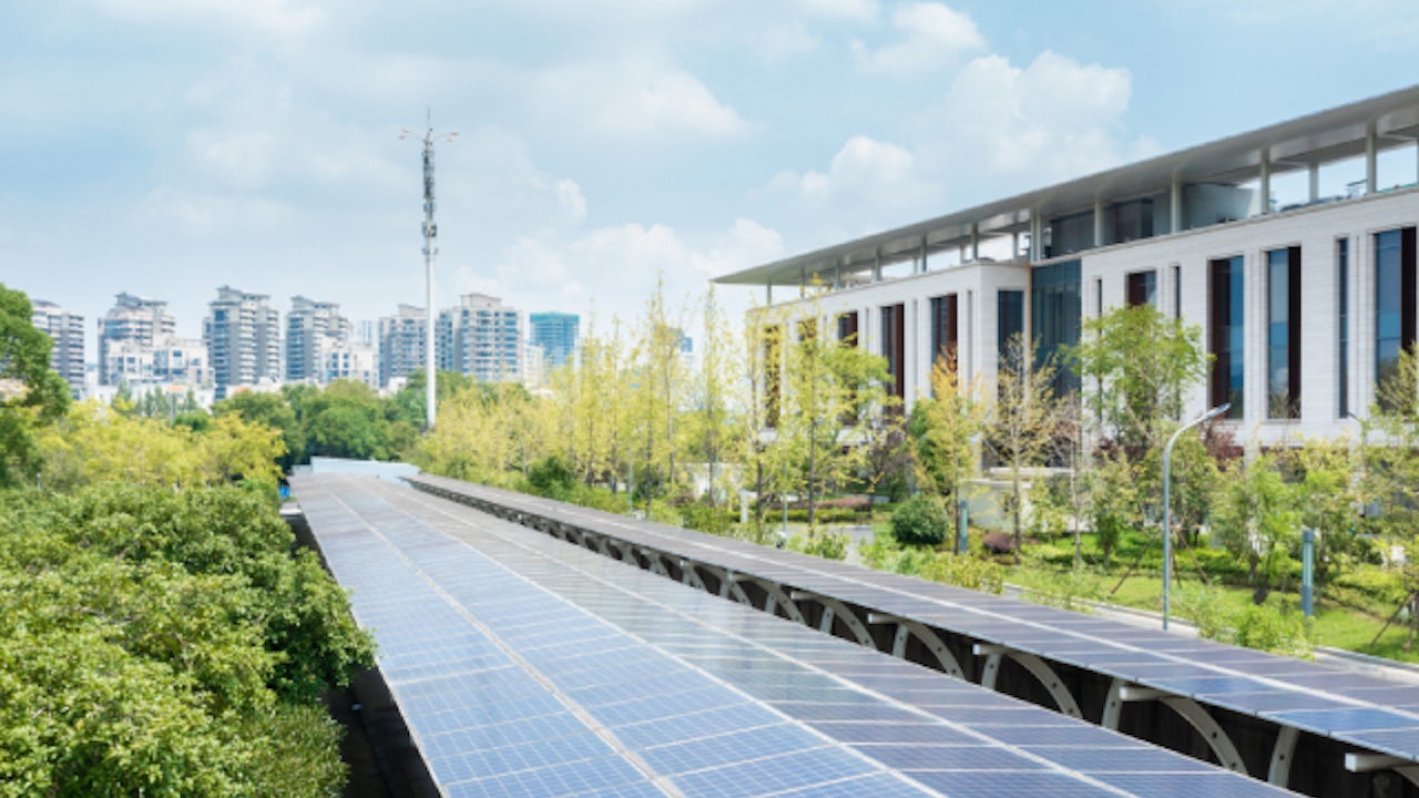 Solar panels outdoors
