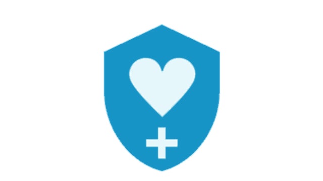 An icon with a shield and a person in the center, representing health and safety.