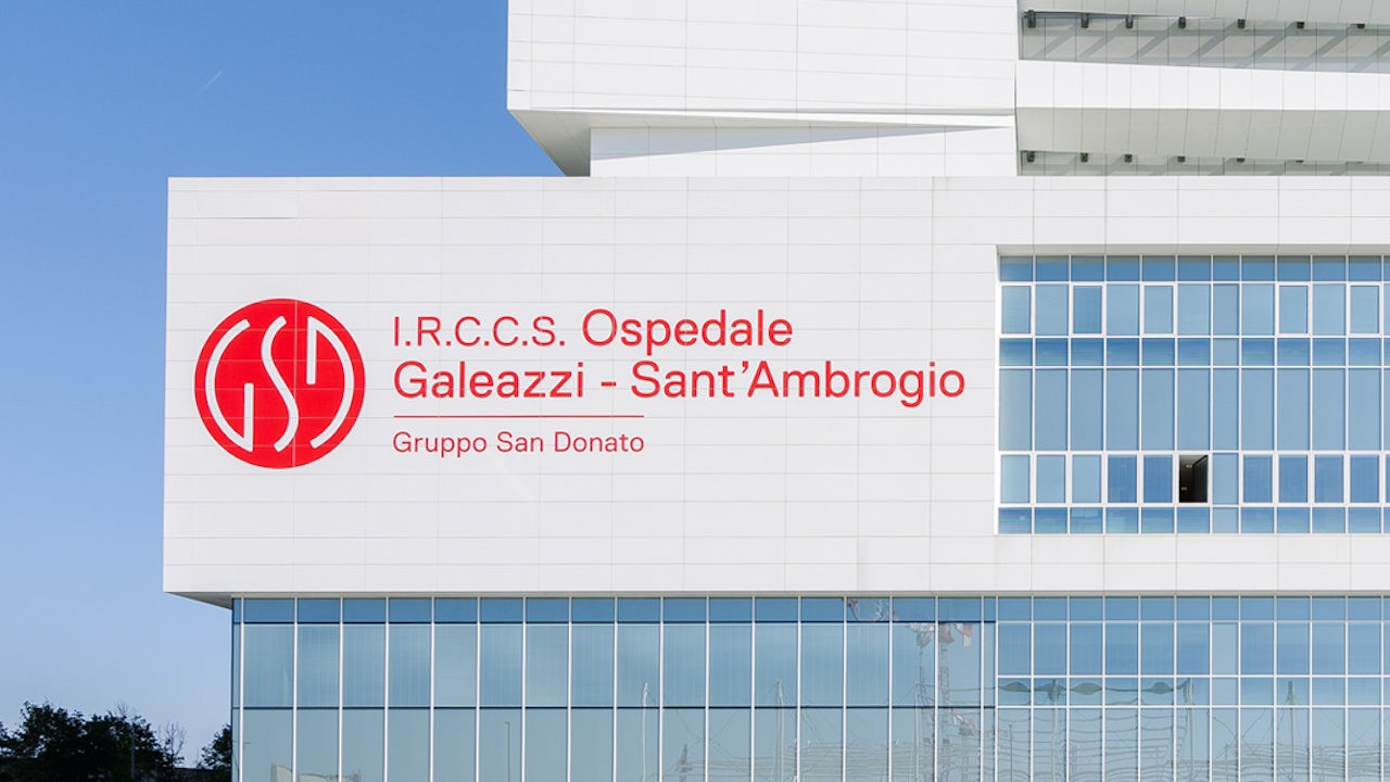 Side view of the IRCCS Ospedale Galeazzi – Sant'Ambrogio hospital