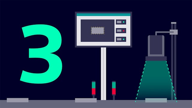 Step 3 of Inspekto installation: Use - Connect the components and train the AI with 20 good samples of your goods. If necessary, the system can be easily adapted to changes.