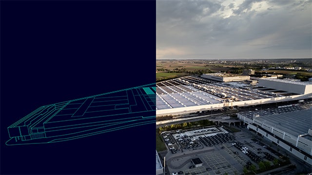 A digital twin case study feature for Mercedes-Benz showcasing their automotive technology.