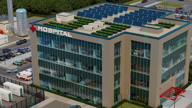 3D render of a hospital facility
