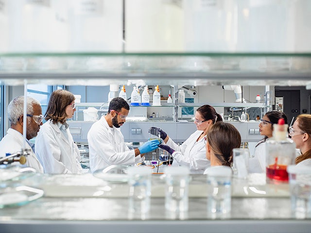 Group of scientists working in the laboratory.