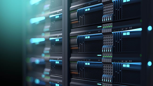 An array of cloud servers.