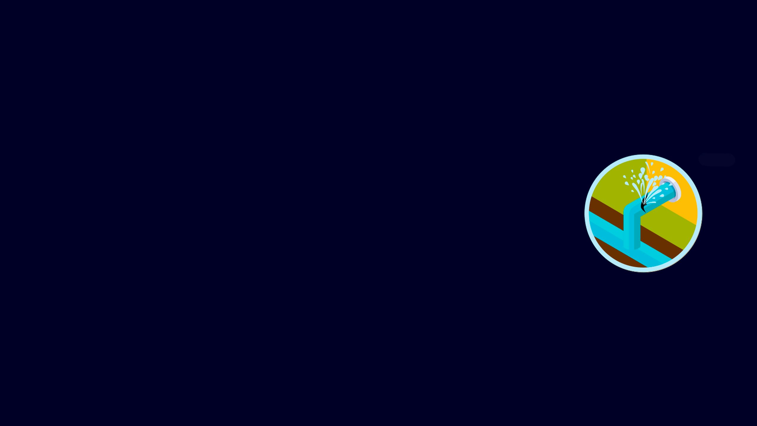 Illustration of a broken water pipe spraying water, representing a pipe burst or water leak.