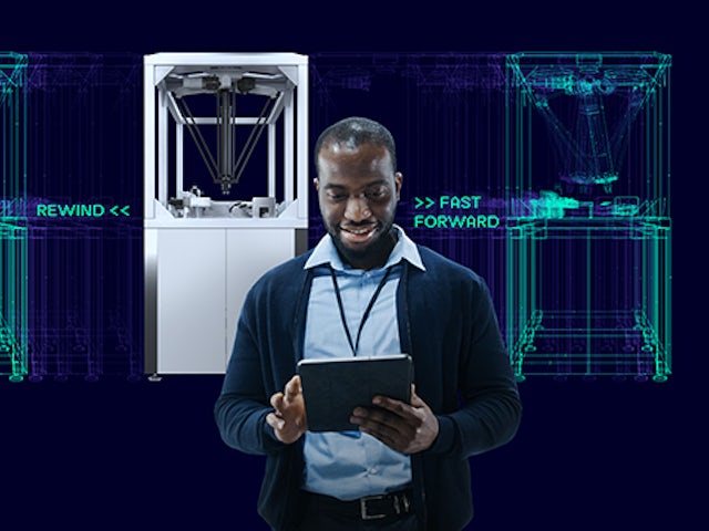 Engineer uses digital twin technology to optimise manufacturing processes, enhancing efficiency and innovation.