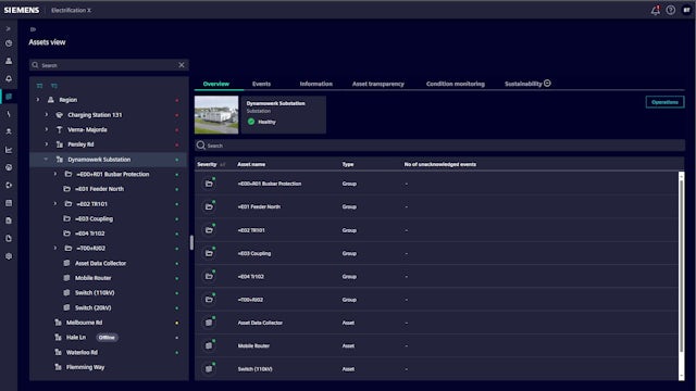 Screenshot of Electrification X OT Companion OT Asset Transparency
