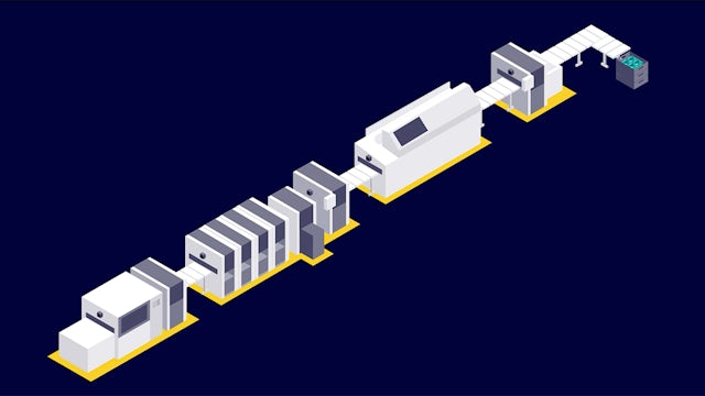 A diagram showing the integration of electronics, IT, and OT solutions with a central hub.