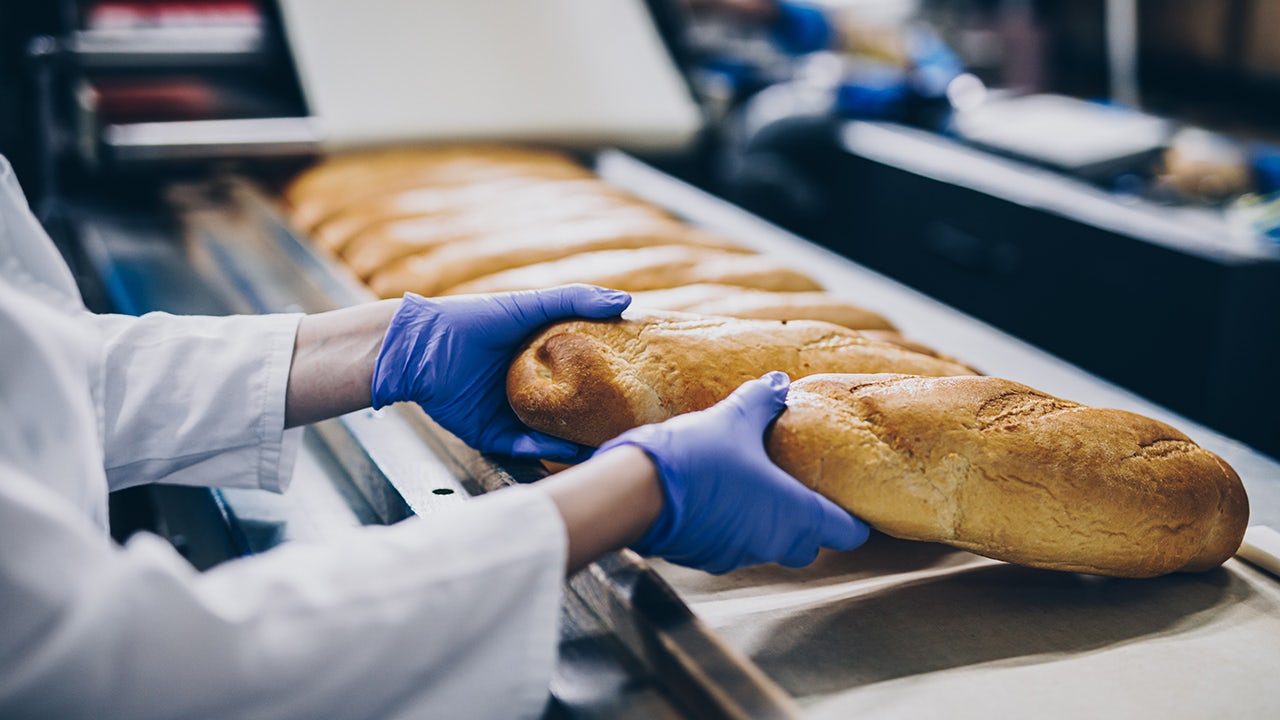 A production line for bread with a focus on energy efficiency.