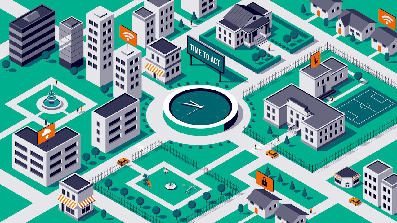 Graphic representation of a city