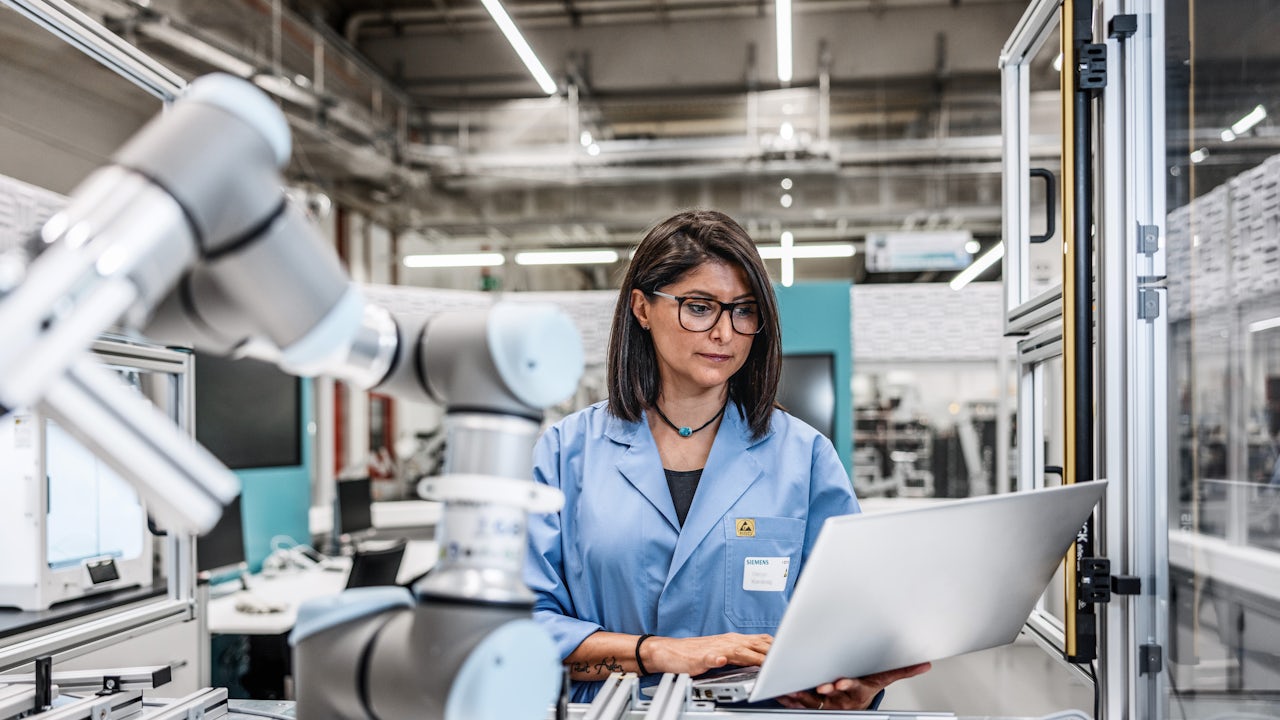 Siemens Erlangen factory on December 10, 2021 in Erlangen, Germany.