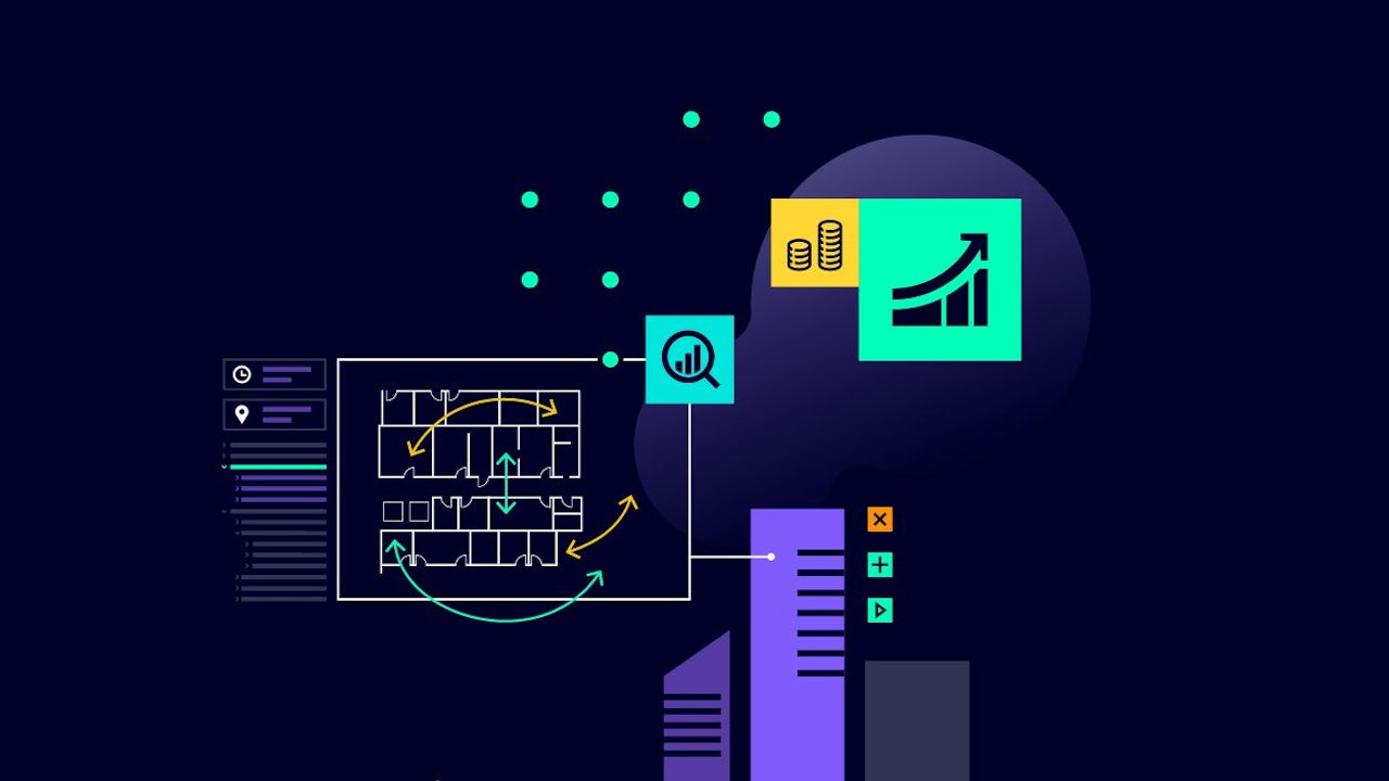 Abstract image of cars and computer graphics.