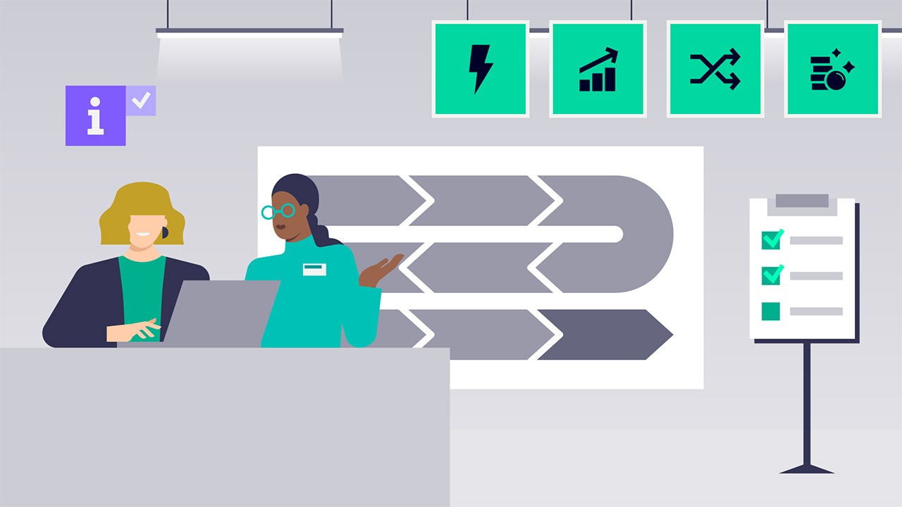 A graphic showing a building with a smart energy management system, highlighting data-enabled energy efficiency services.