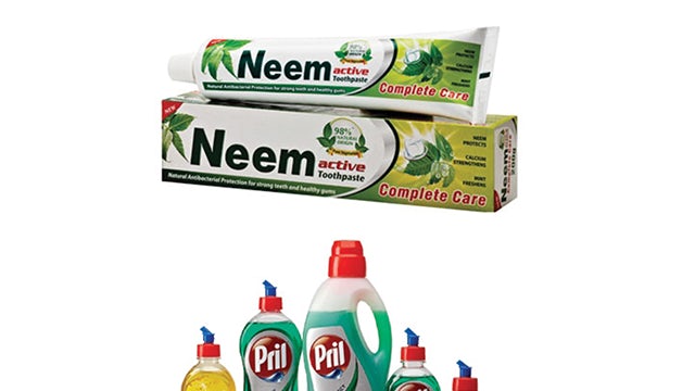 Promotional image for Jyothy Laboratories featuring a product with a logo and text.
