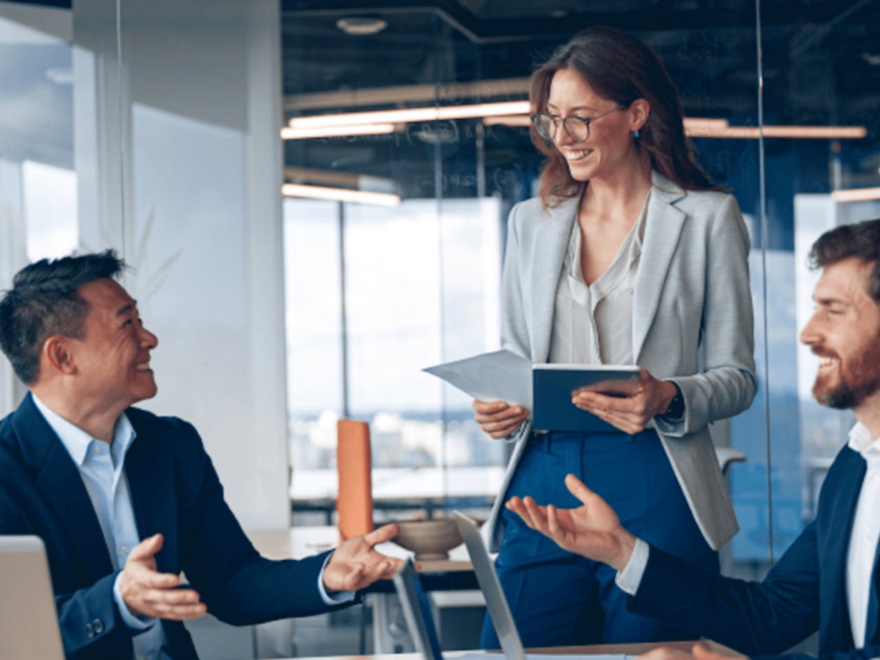 Business meeting in modern office