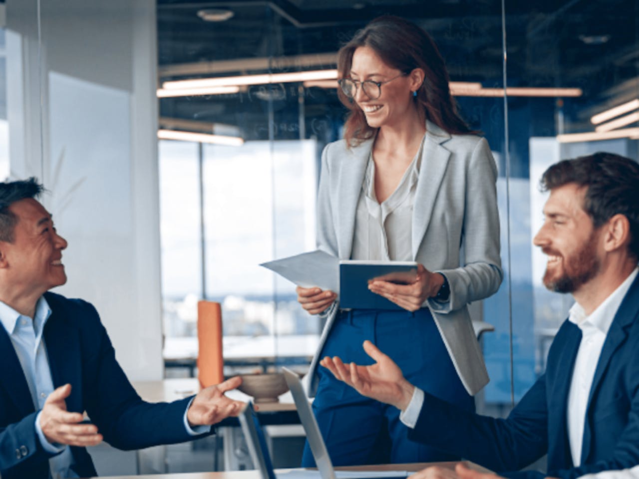 Business meeting in modern office