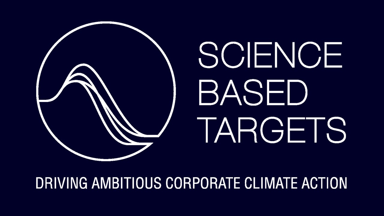 Science Based Targets: driving ambitious corporate climate actions logo.