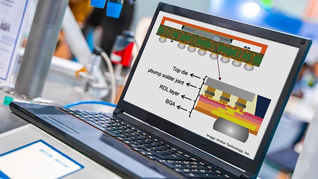 3D IC chiplet advanced packaging on laptop