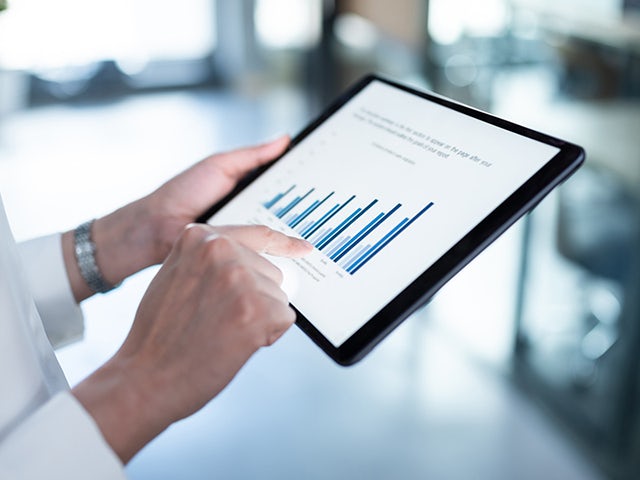 Ipad showing graphics.