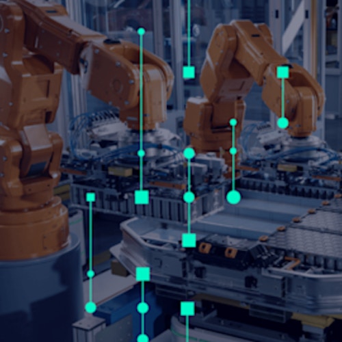 The image shows a visual representation of Siemens' SDA key visual with a blue and white color scheme. 