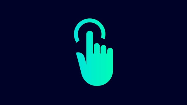An icon representing data handling with a stylized representation of data flow and processing. 