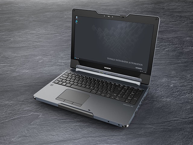 Laptop running SIMATIC IPC MD-57A.