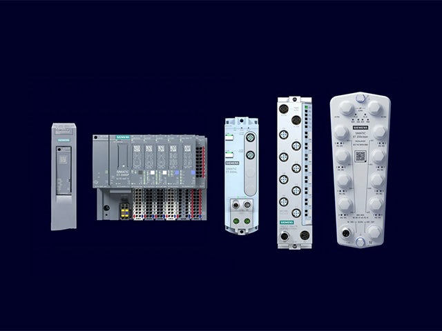 Industrial control panel with digital display and buttons on blue background