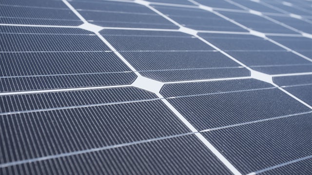Solar panels up close