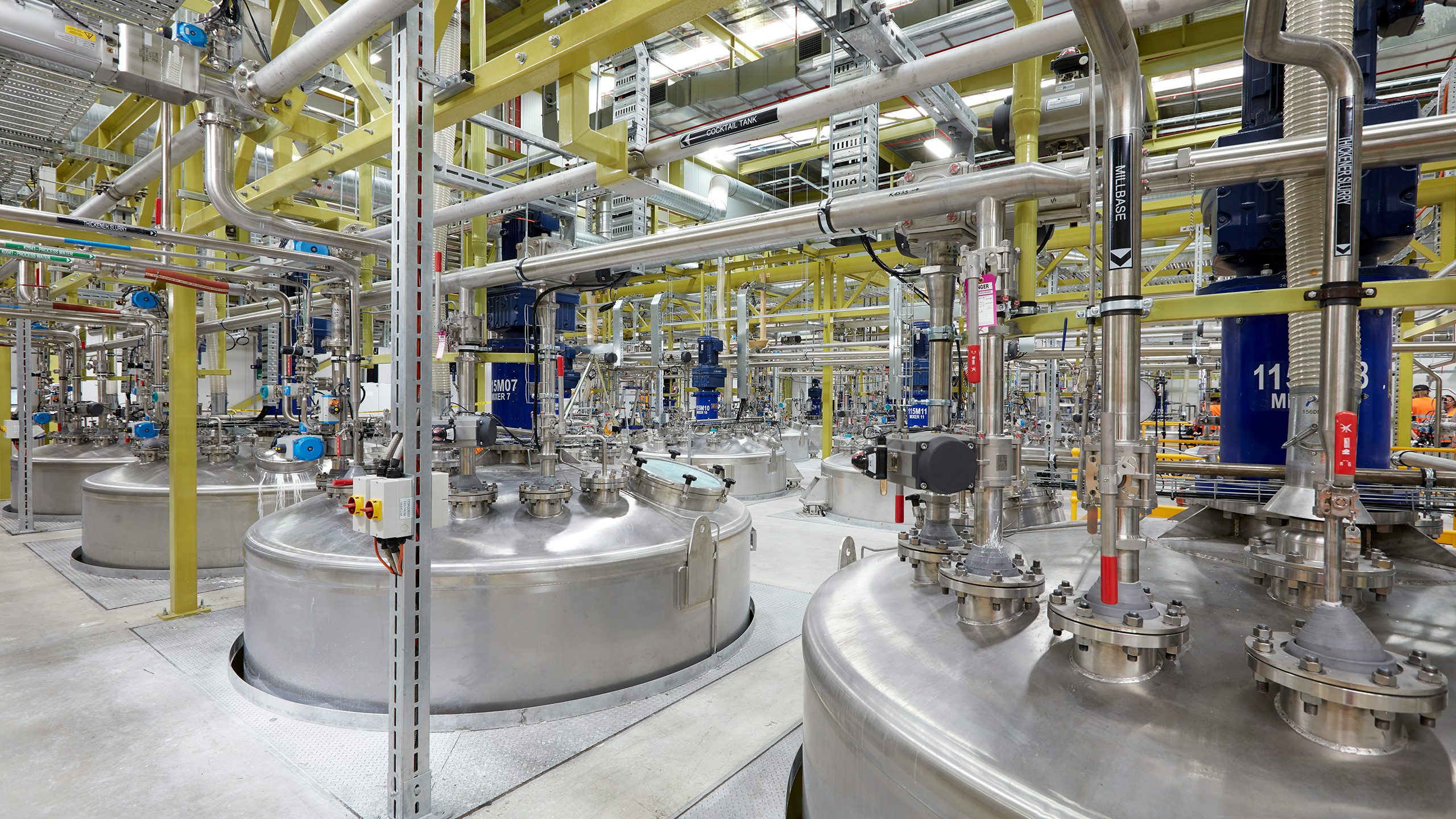 A visual representation of a chemical manufacturing process with a focus on specialty fine chemicals.