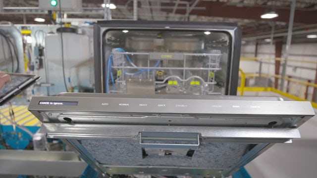 Open dish washer.