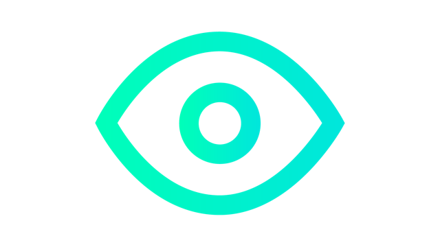 A close-up of a human eye with a detailed view of the iris and eyelashes.