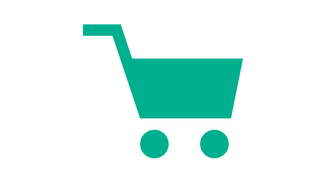 Shopping cart icon.