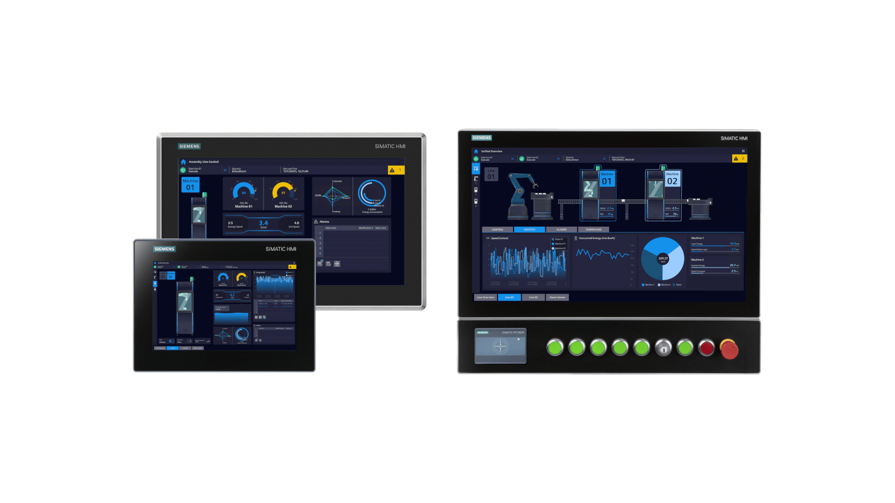 Image showing the portfolio of SIMATIC HMI Panels