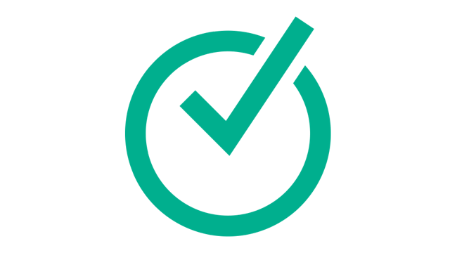Circle with a check mark inside.