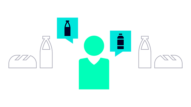 Icongraphic showing individual customer demands