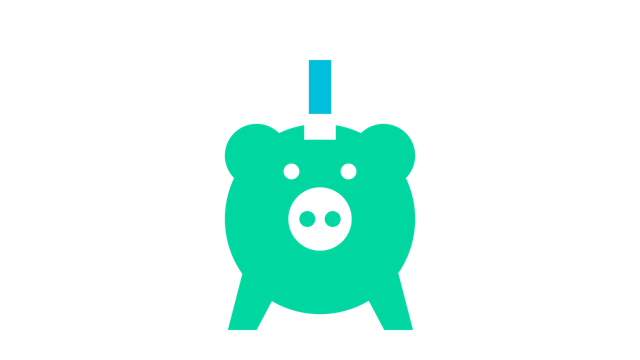 A piggy bank with a lightbulb and a dollar sign, symbolizing energy efficiency benefits and savings.