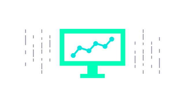 Icon of digital data, representing data management for grid optimisation and higher sustainability impact