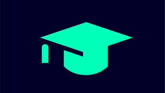 An icon depicting a successful learning experience with a lightbulb and a checkmark. 