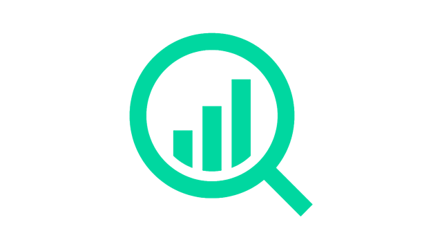 A magnifying glass is placed over a graph with a power distribution line, indicating predictive maintenance.