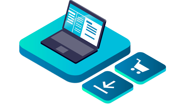 Graphic of a laptop and icons representing engineering in TIA Portal.