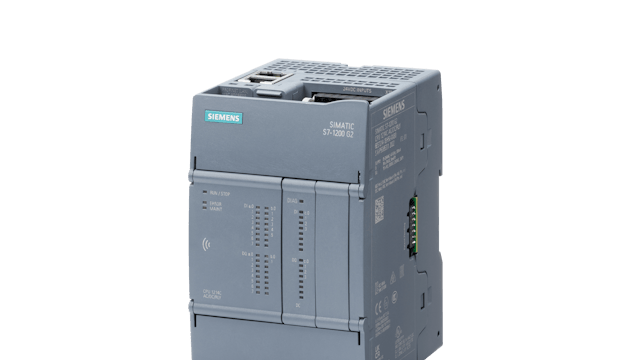 A gray SIMATIC S7-1200 G2 controller.