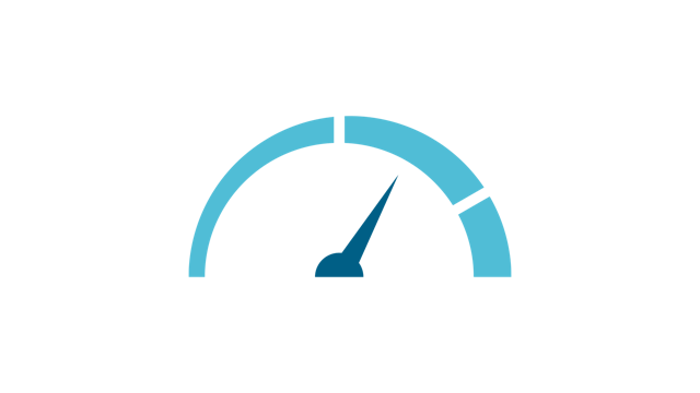 Speedometer scale icon.